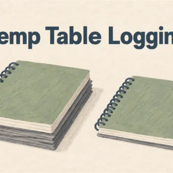 Illustrated cover: Temp Table Logging