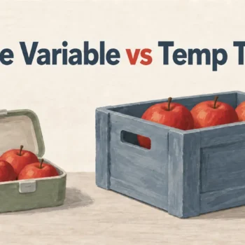 Illustrated cover: Table Variable vs Temp Table