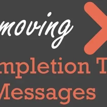 Removing Completion