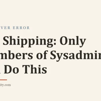 Title card: Log Shipping: Only Members of Sysadmin Can Do This