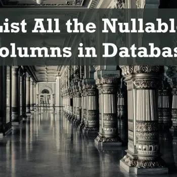 List nullable columns in database.