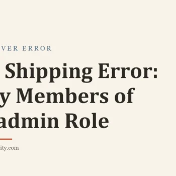 Title card: Log Shipping Error: Only Members of sysadmin Role