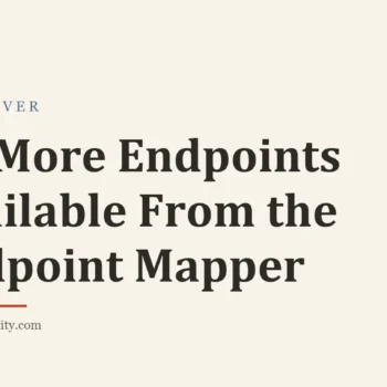 Title card: No More Endpoints Available From the Endpoint Mapper