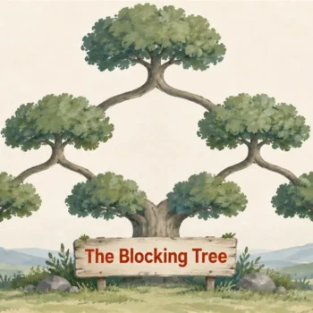 Illustrated cover: The Blocking Tree
