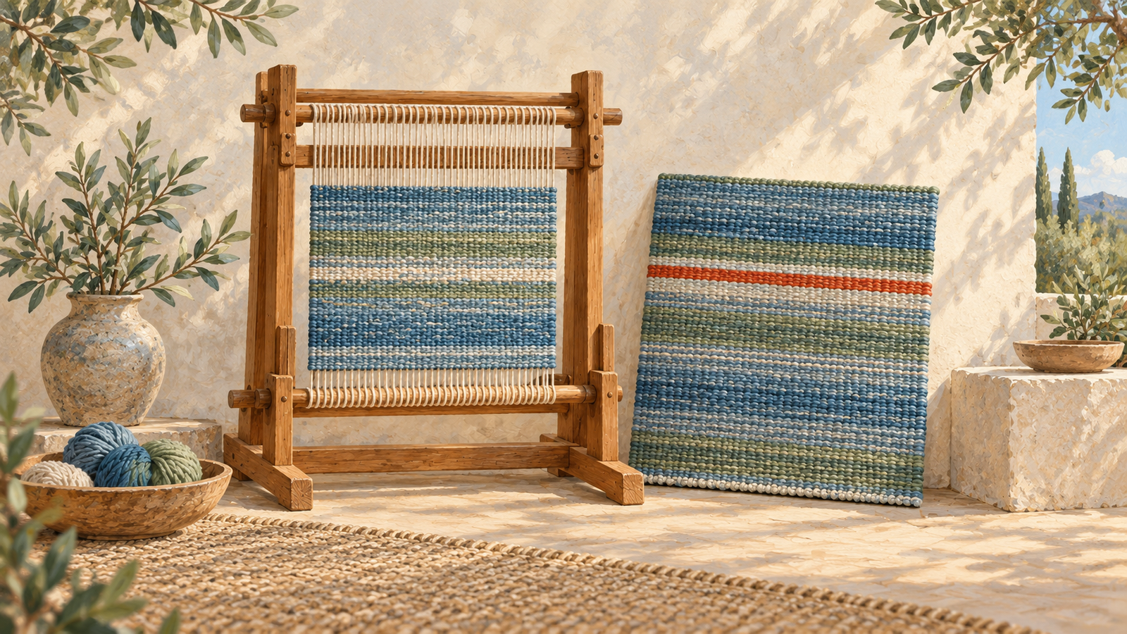 A woven panel and a complete replacement with an additional stripe