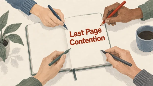 Illustrated cover: Last Page Contention