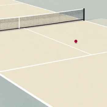 A tennis ball machine sending every ball to the same spot on a clay court, the marks clustered in one place.