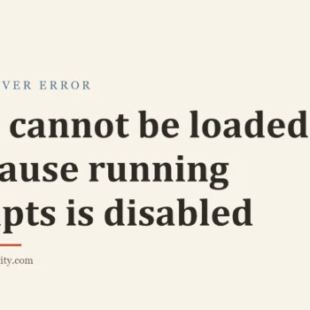 Title card: ps1 cannot be loaded because running scripts is disabled