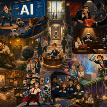 AI and people in various scenarios.
