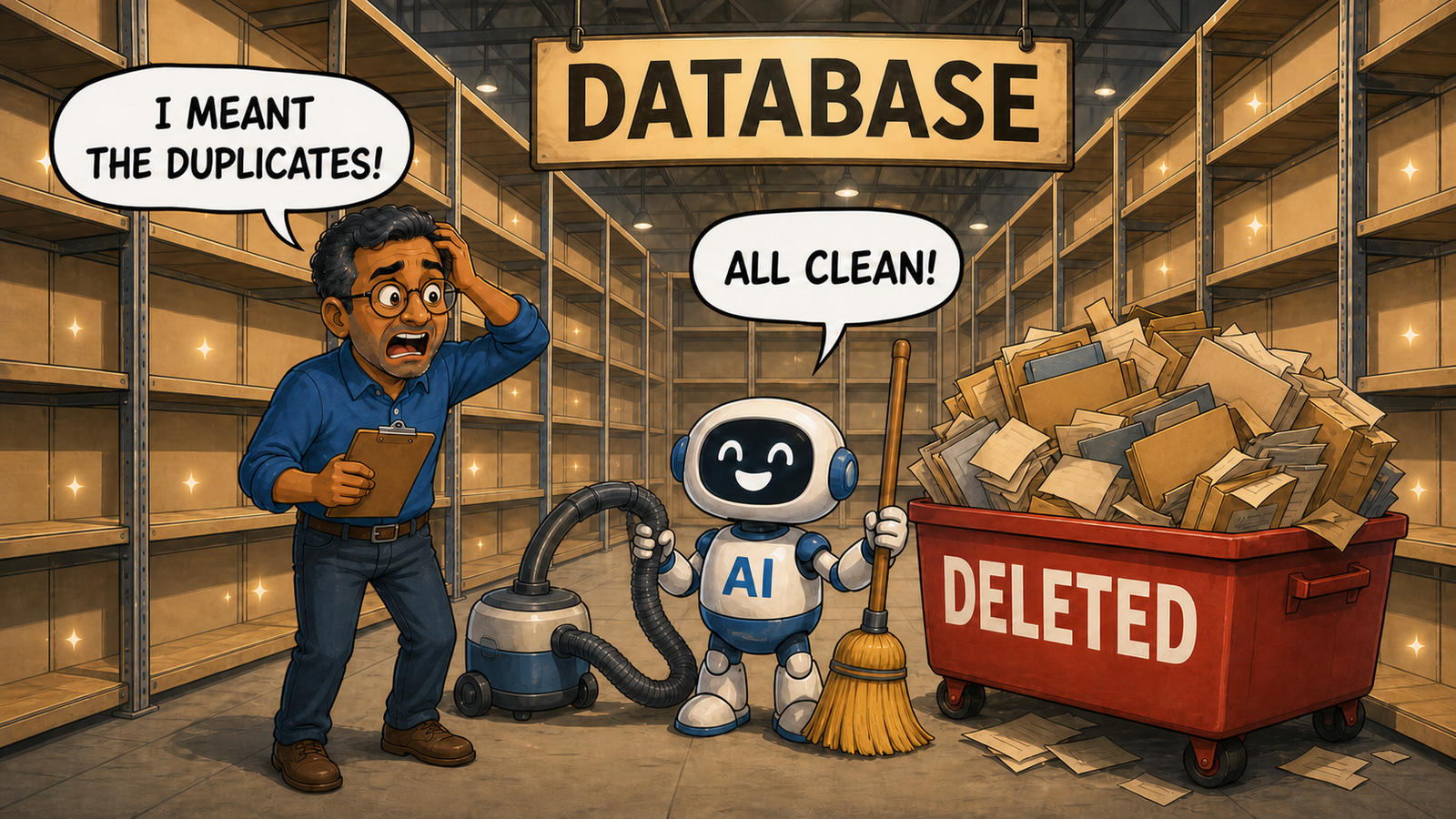 Beautiful T-SQL Queries: Three Could Delete the Company 00-ai-database-cleanup 
