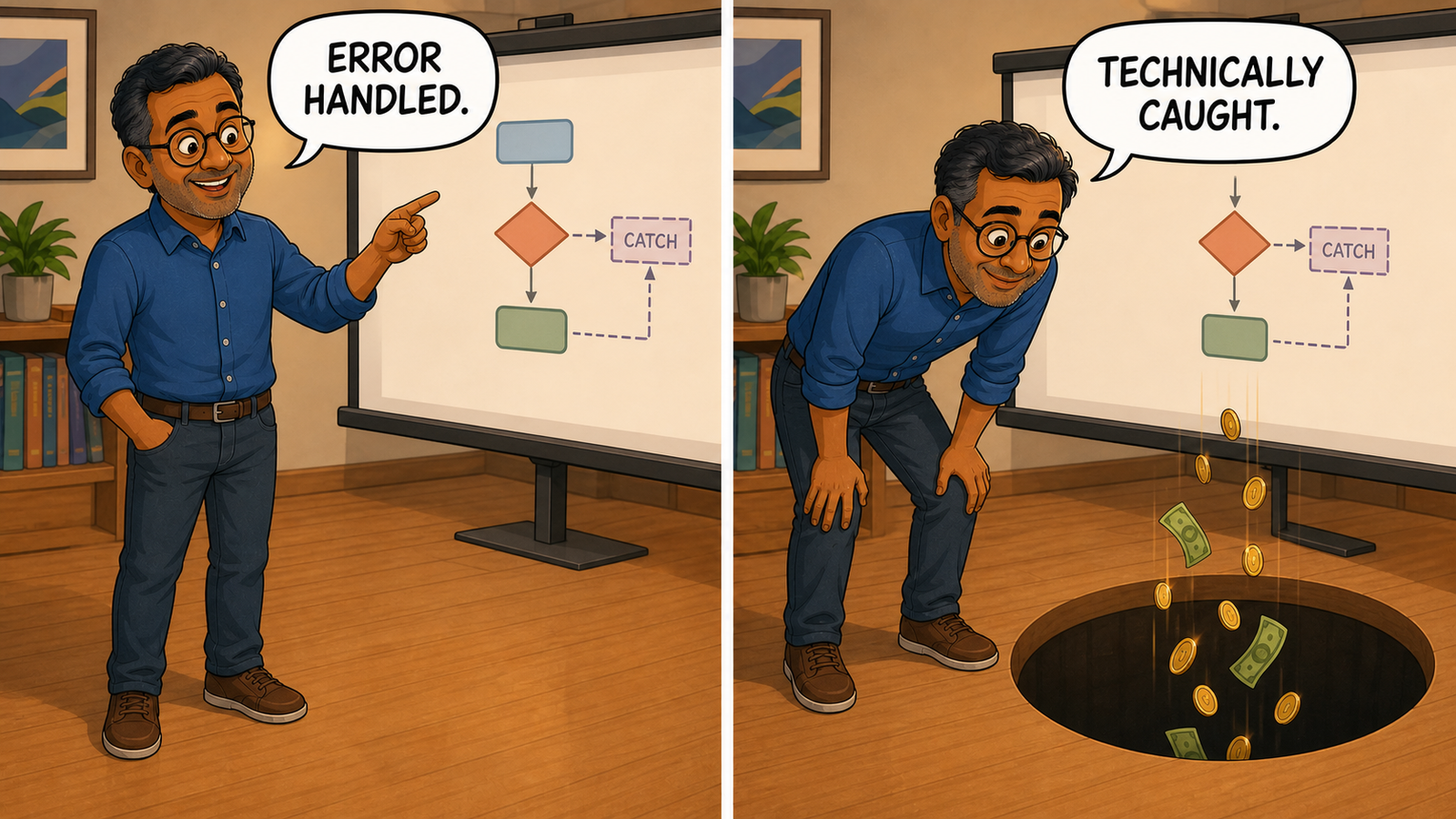 Beautiful T-SQL Queries: Three Could Delete the Company 05-hole-in-the-floor 