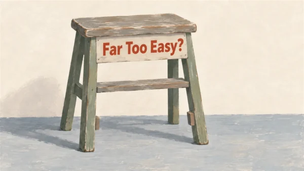 Illustrated cover: Far Too Easy?