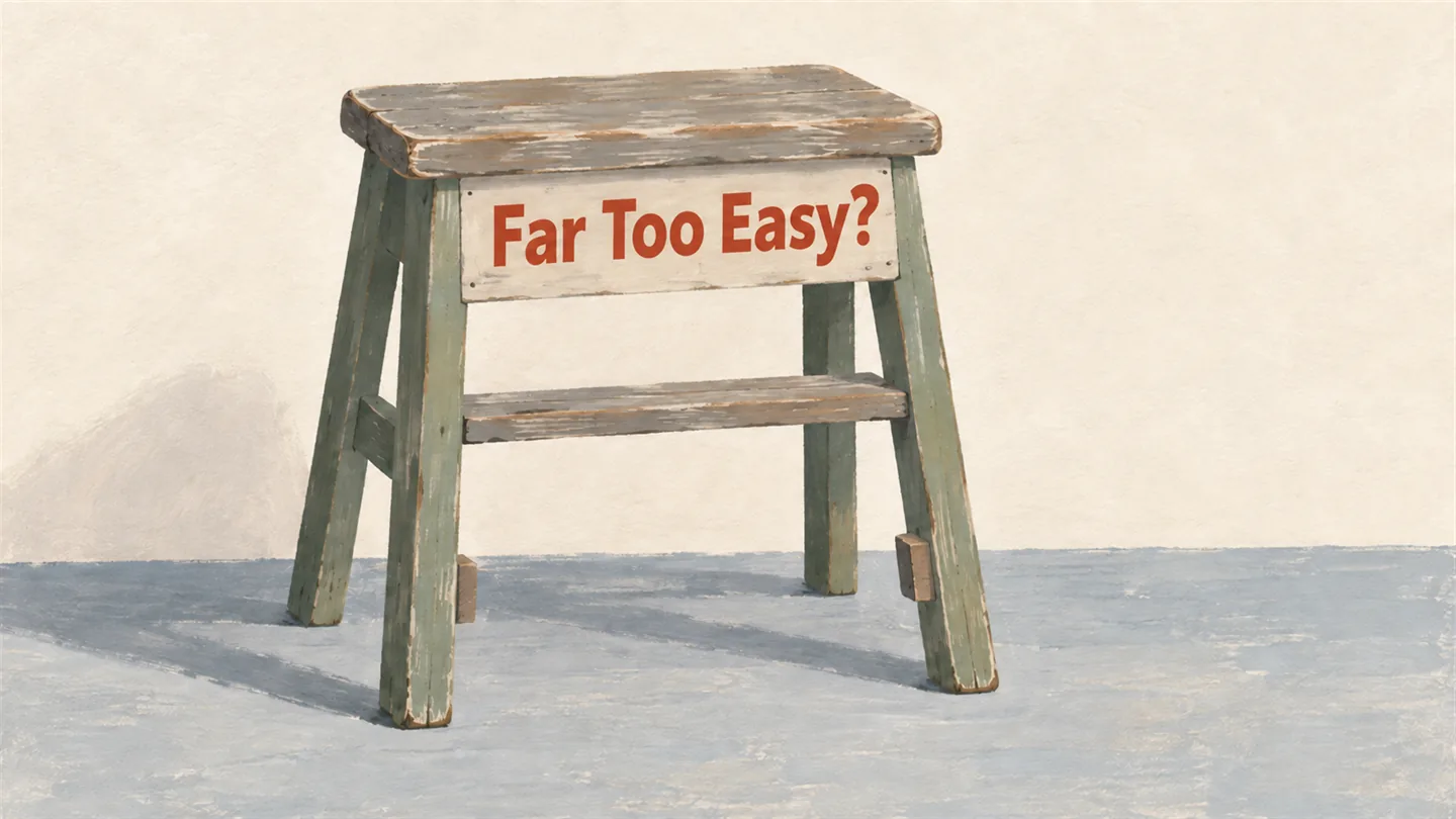 Illustrated cover: Far Too Easy?