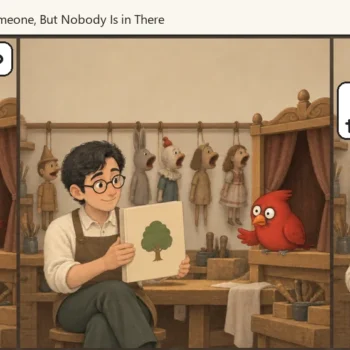 Cardinal Rules, a three panel cartoon by SQLAuthority. The red bird asks what Sam is reading. Sam holds up a book cover and the bird goes quiet. The bird protests that it is right here, and Sam says that is the part the book is about.