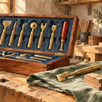 A reusable tool kit remains organized while one tool is inspected beside a sample joint.