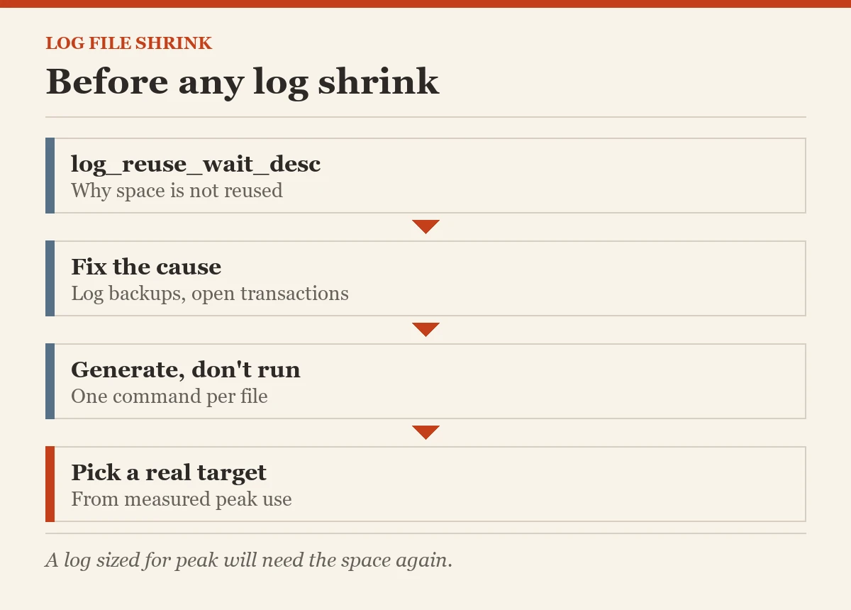 Log file shrink: Before any log shrink