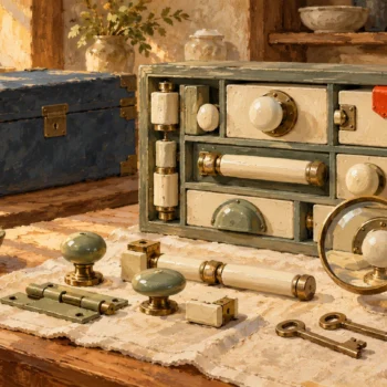Preserved fittings are assembled and inspected in a separate test cabinet.