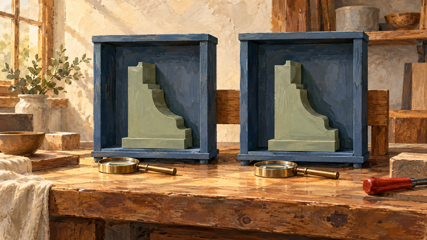 Two connected cabinets retain separately inspectable fitting profiles.