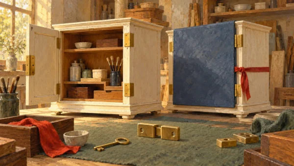 A detached cabinet coupling remains separate from the key for reopening the protected second cabinet.