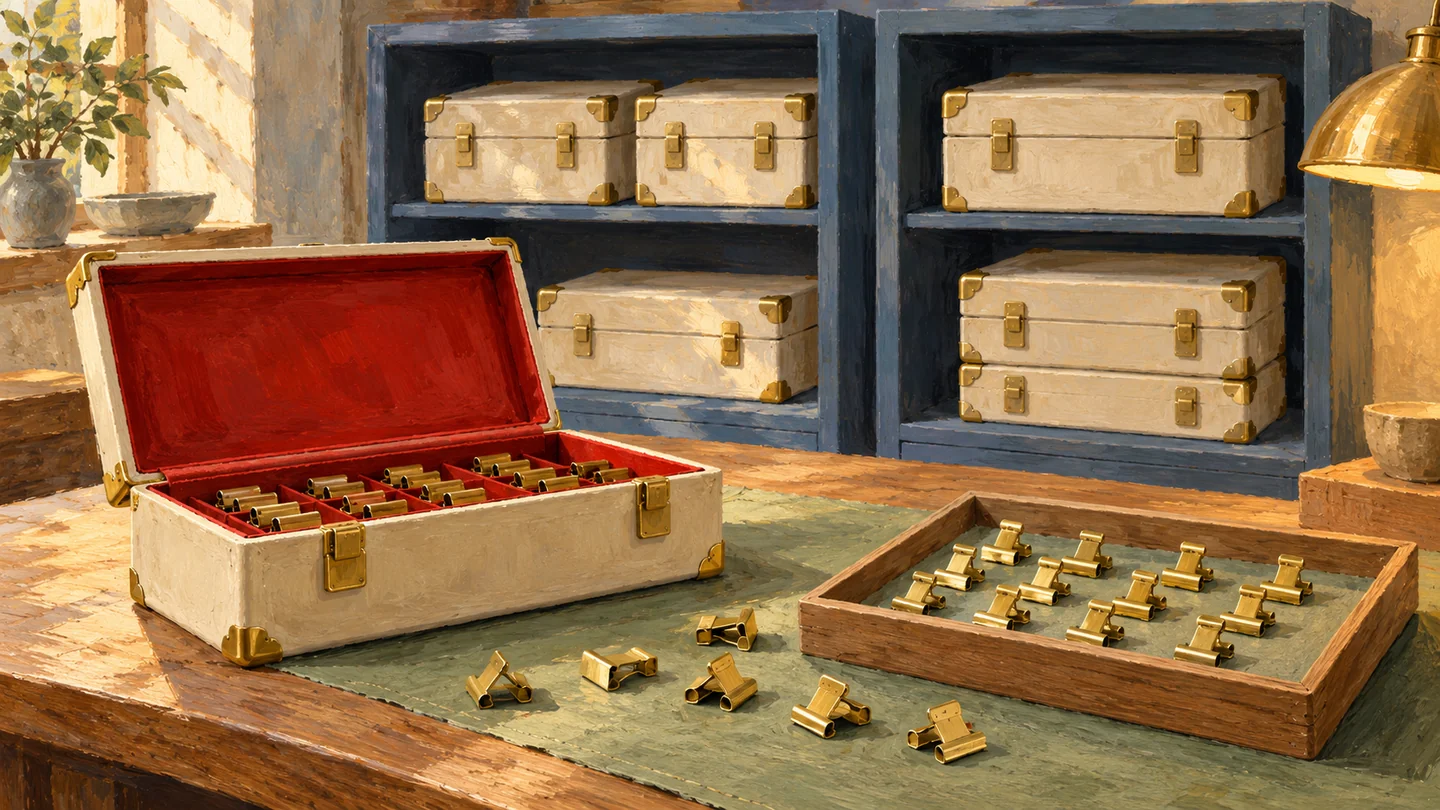 Delivery cases and their multiple fastening clips are inspected as different counts.