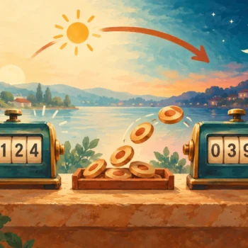 Two counters showing activity between day and night