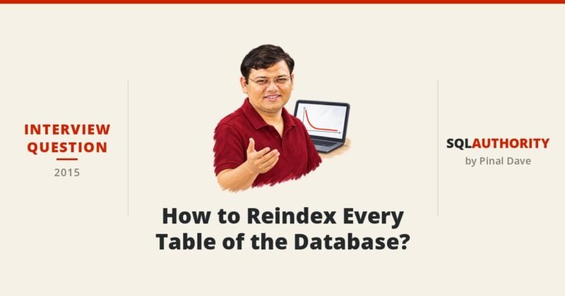 Interview Question of the Week #007 - How to Reindex Every Table of the Database?