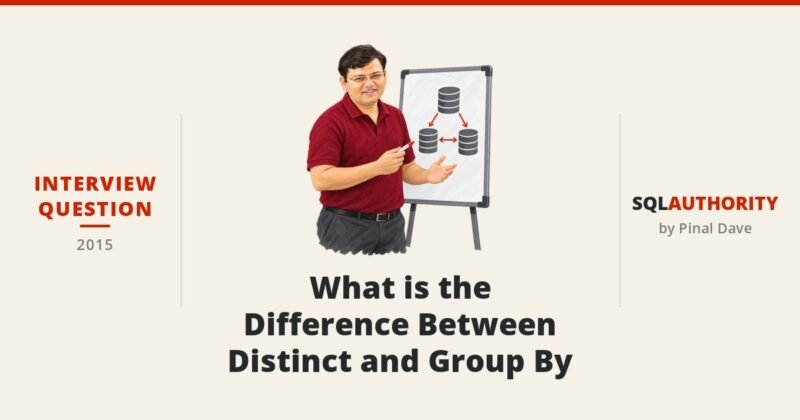 Interview Question of the Week #034 - What is the Difference Between Distinct and Group By