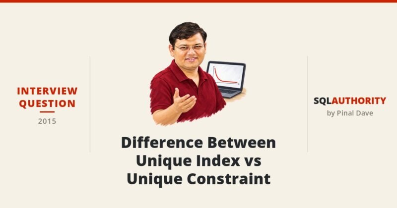 Interview Question of the Week #040 - Difference Between Unique Index vs Unique Constraint