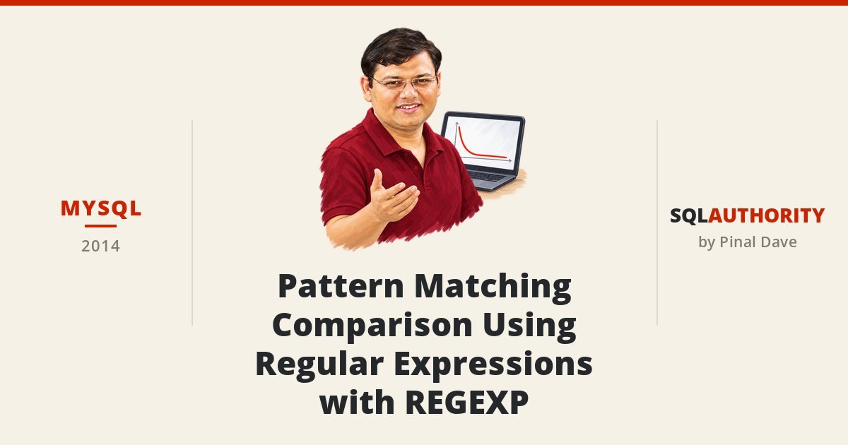 MySQL - Pattern Matching Comparison Using Regular Expressions with REGEXP