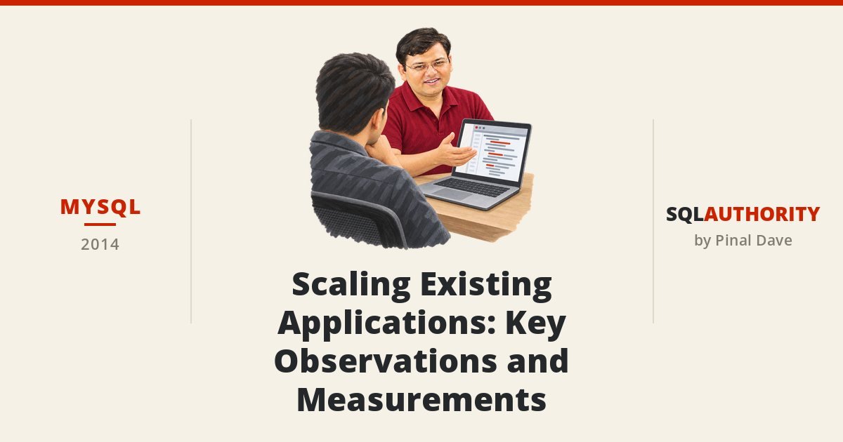 MySQL - Scaling Existing Applications: Key Observations and Measurements