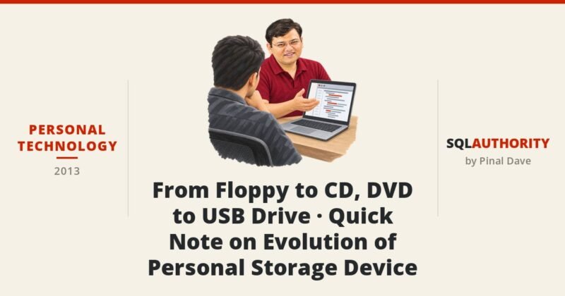 Personal Technology - From Floppy to CD, DVD to USB Drive - Quick Note on Evolution of Personal Storage Device