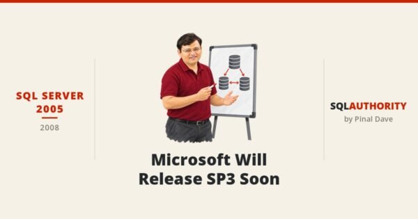 SQL SERVER 2005 - Microsoft Will Release SP3 Soon