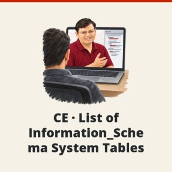 SQL SERVER - CE - List of Information_Schema System Tables