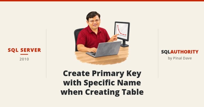 SQL SERVER - Create Primary Key with Specific Name when Creating Table