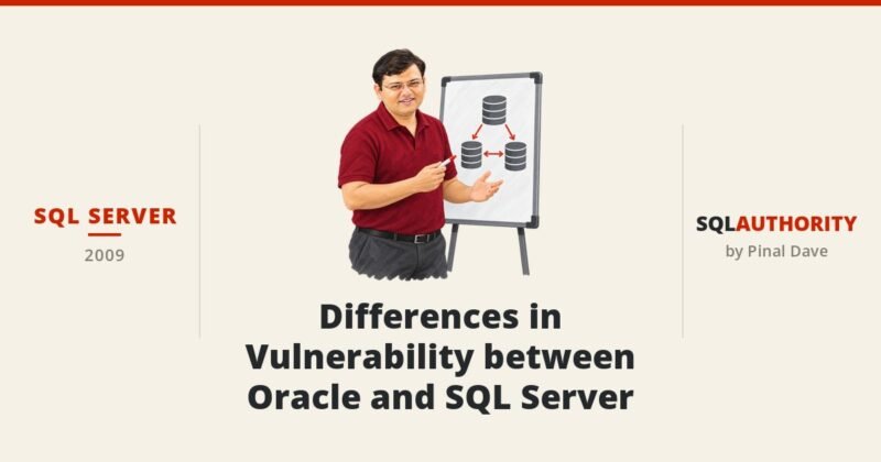 SQL SERVER - Differences in Vulnerability between Oracle and SQL Server