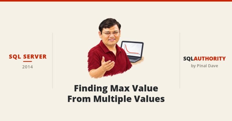 SQL SERVER - Finding Max Value From Multiple Values