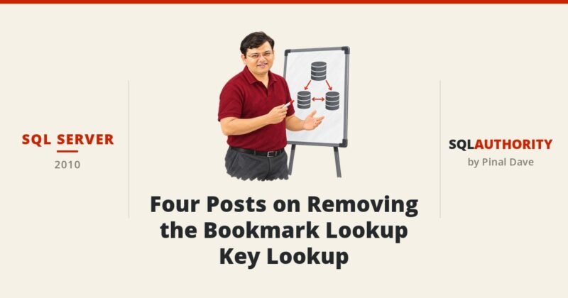 SQL SERVER - Four Posts on Removing the Bookmark Lookup - Key Lookup