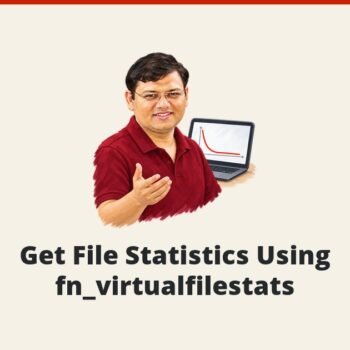 SQL SERVER - Get File Statistics Using fn_virtualfilestats