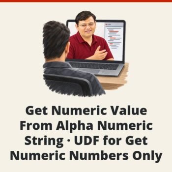 SQL SERVER - Get Numeric Value From Alpha Numeric String - UDF for Get Numeric Numbers Only