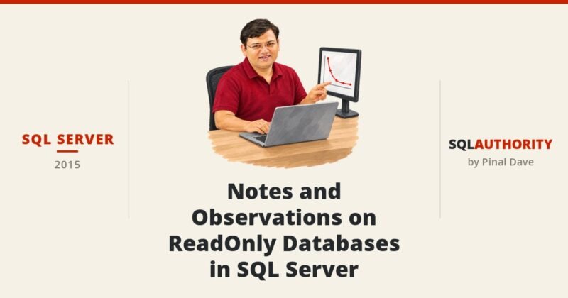 SQL SERVER - Notes and Observations on ReadOnly Databases in SQL Server
