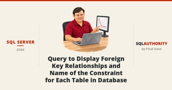 SQL SERVER - Query to Display Foreign Key Relationships and Name of the Constraint for Each Table in Database