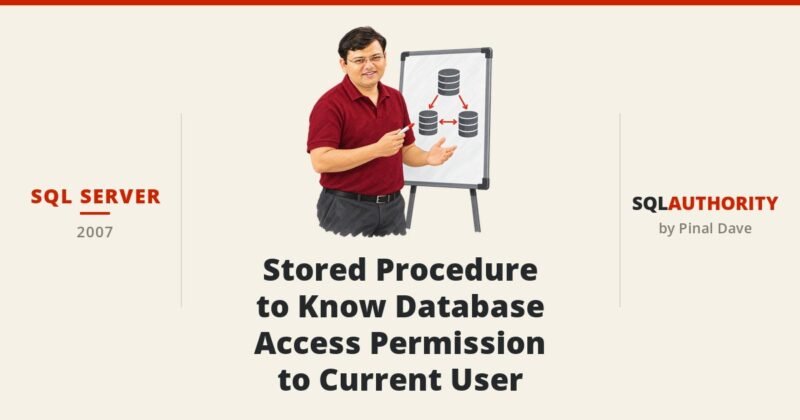SQL SERVER - Stored Procedure to Know Database Access Permission to Current User