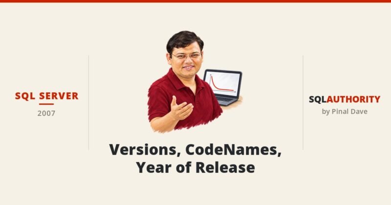 SQL SERVER - Versions, CodeNames, Year of Release