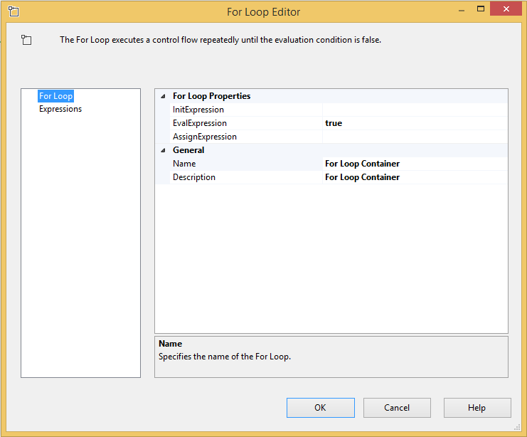 For Loop Editor.