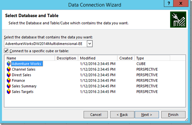 SQL Server connection wizard.
