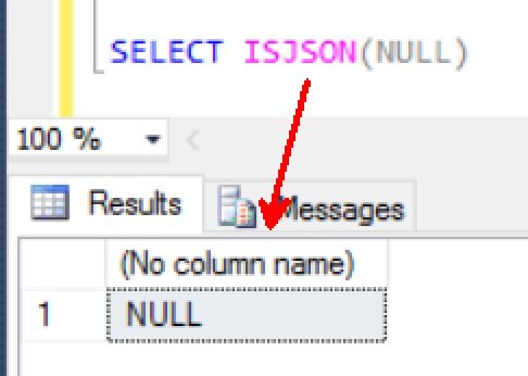 Microsoft SQL Server query window.