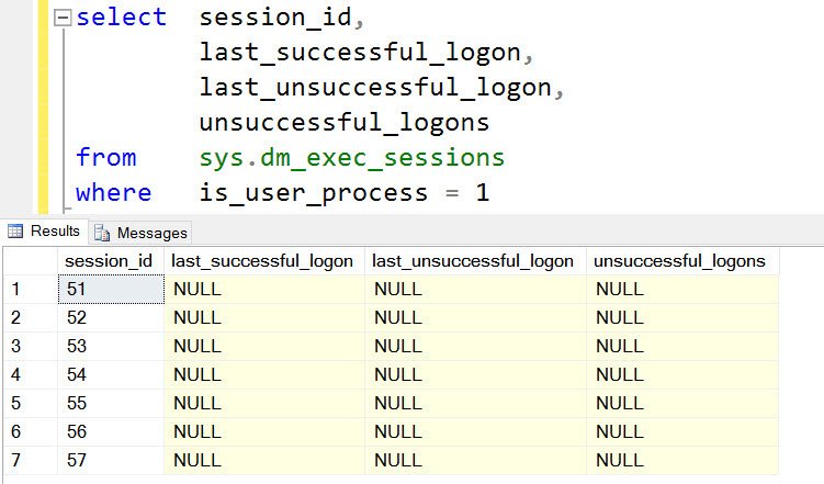 Displaying query results in query analyzer.