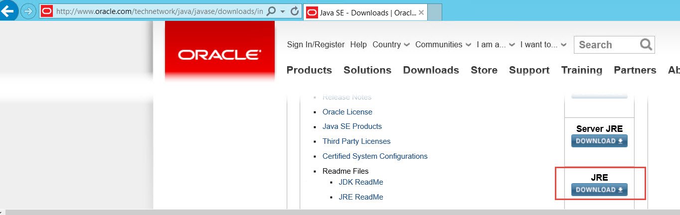 Oracle jre download.