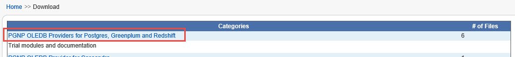 Pgsql oledb providers.
