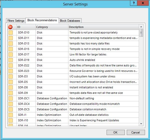 Server settings.